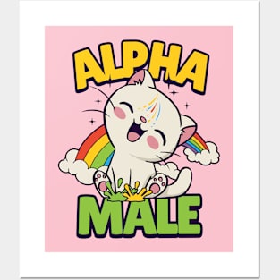 Alpha Male Gym Beast Cute Shirt for Bodybuilder or Boss Posters and Art